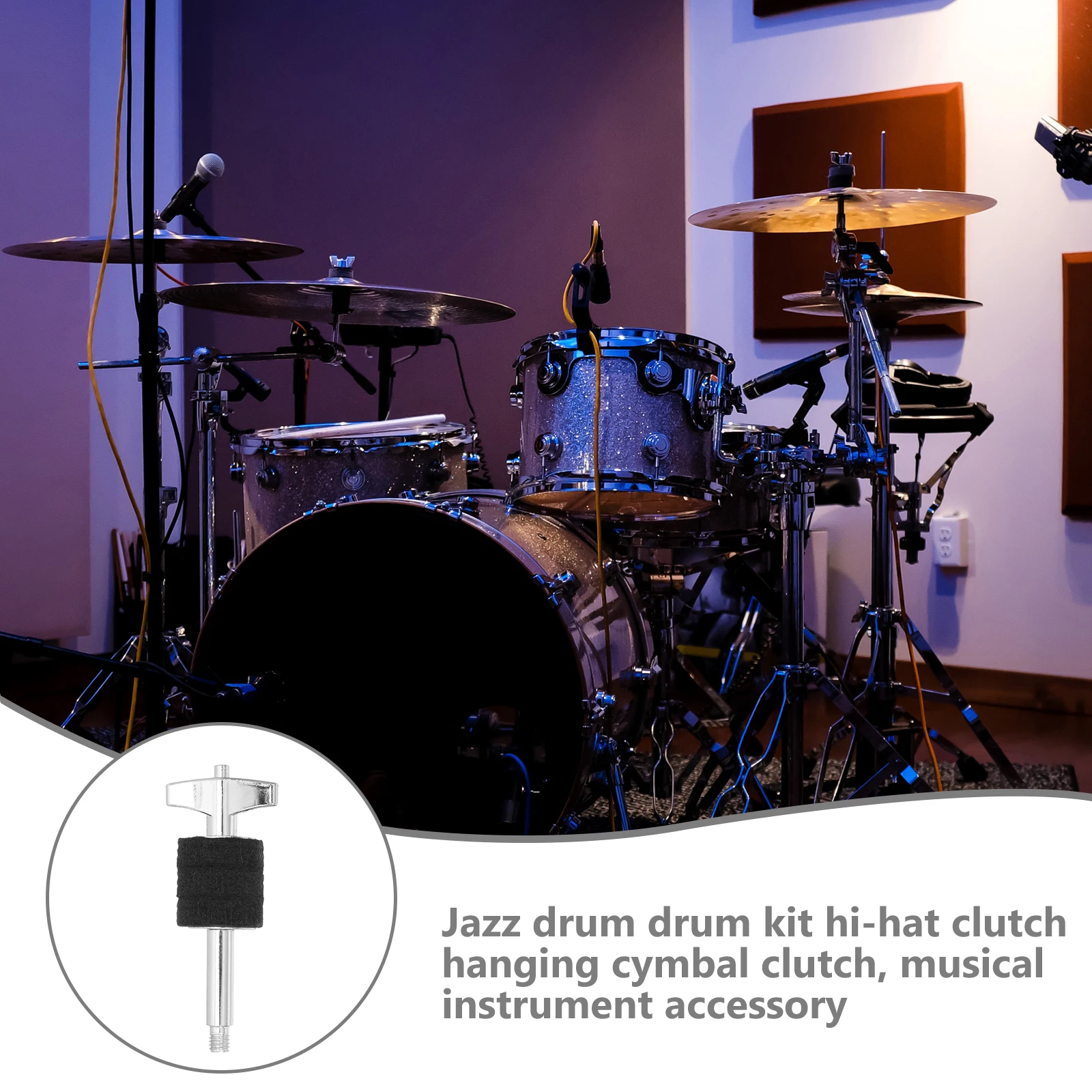 

Cymbal Screw for Drum Set Kit Hanging Clutch Musical Instrument Accessory Aluminum Jazz Hi Hat Stacker Resistant