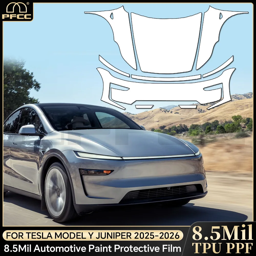 

For Tesla Model Y Juniper 2025 Scratch Resistant TPU Invisible Car Body Pre-Cut Paint Protection Film Car Clear Bra Kit Sticker