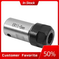 AT03 Top 7Pcs Steel ER11 Spring Collet 1/2/3/4/5/6/7Mm With 5Mm ER11A Extension Rod Motor Shaft Holder