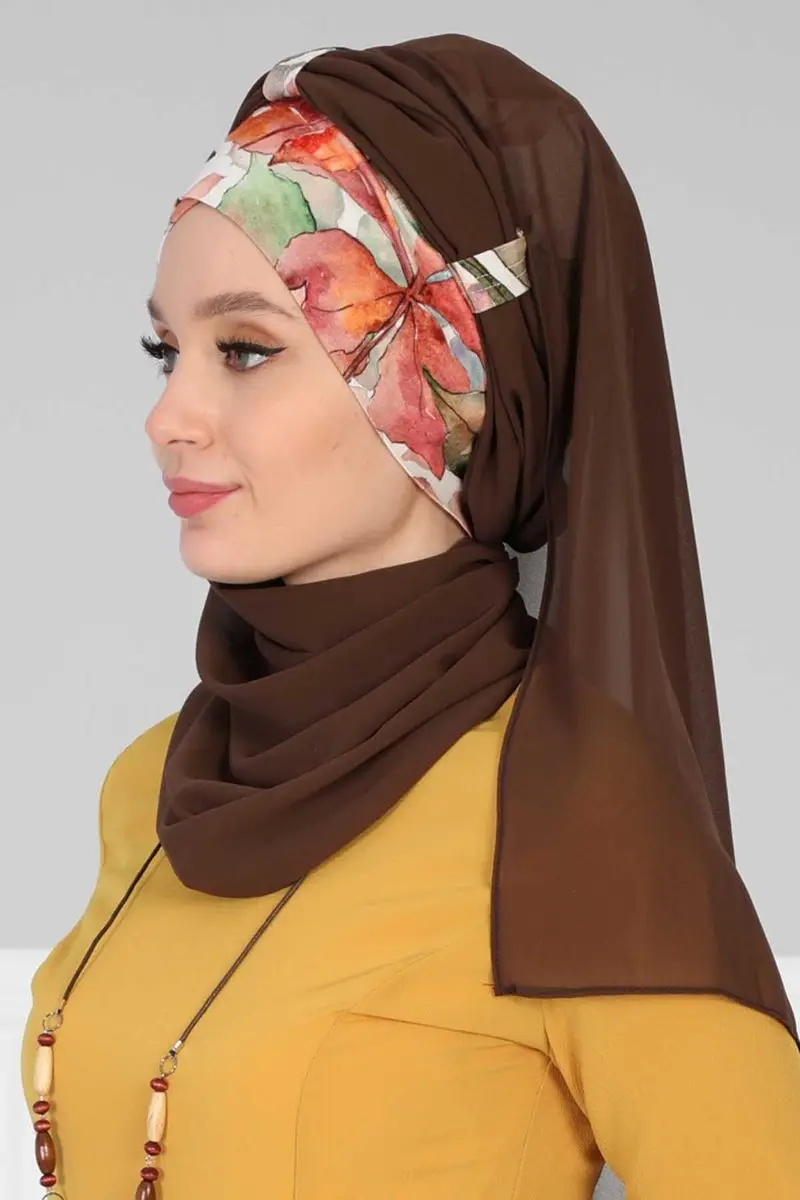 Teste padrão penteado do outono do xale do chiffon do algodão