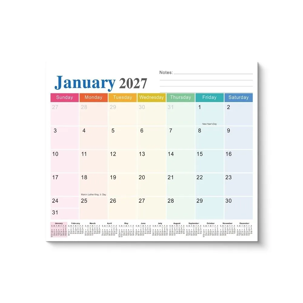 Magnetic Backing Magnetic Fridge Calendar Monthly Planner Eco-Friendly Paper 18-Month Calendar Wall Planner Calendar School