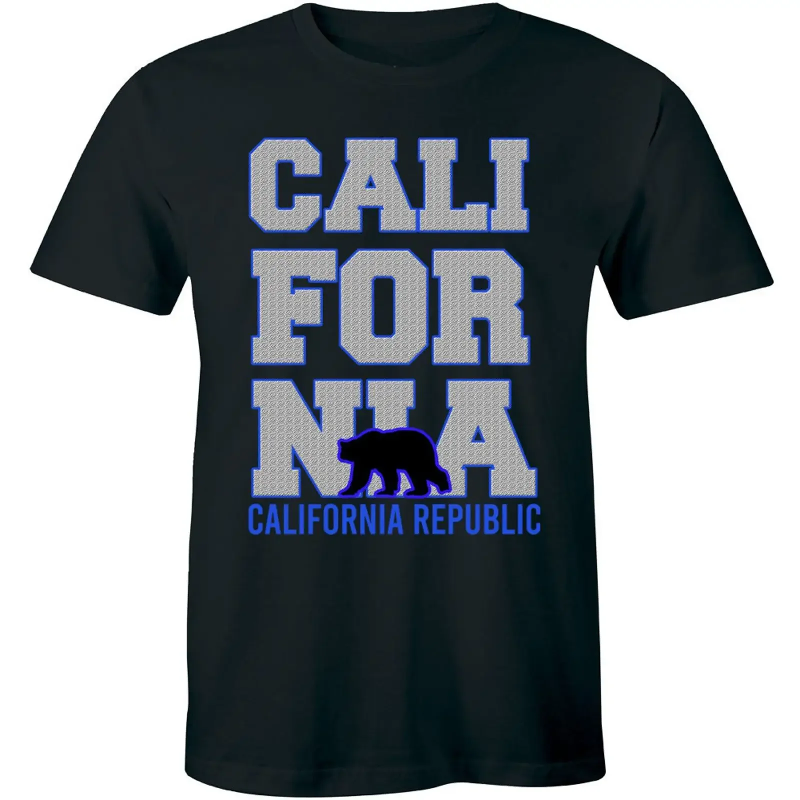 CALIFORNIA Republic Men Top Cali Grizzly Bear T shirt CA Flag Souvenir State vintage Washed Versatile graphic Stylish Casual
