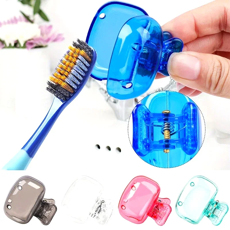 1PCS Travel Toothbrush Head Covers Toothbrush Protector Cap Brush Pod Case Protective Portable Plastic Clip For Household Travel