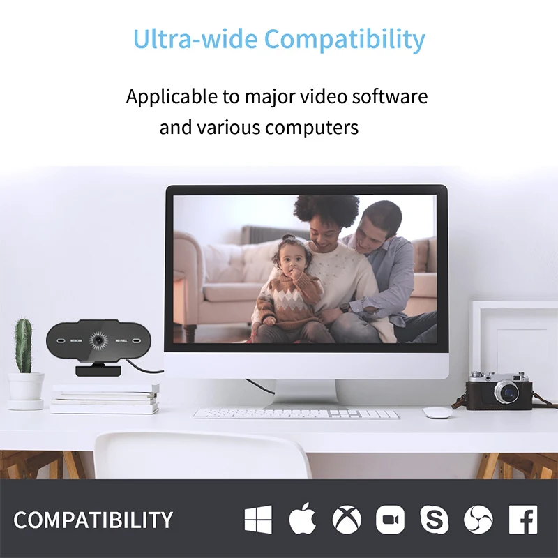 Webcam 1080p 4k Mini Pc Usb videocamera professionale HD Web Cam con microfono 60fps per Computer Office Gamer Youtube Streaming