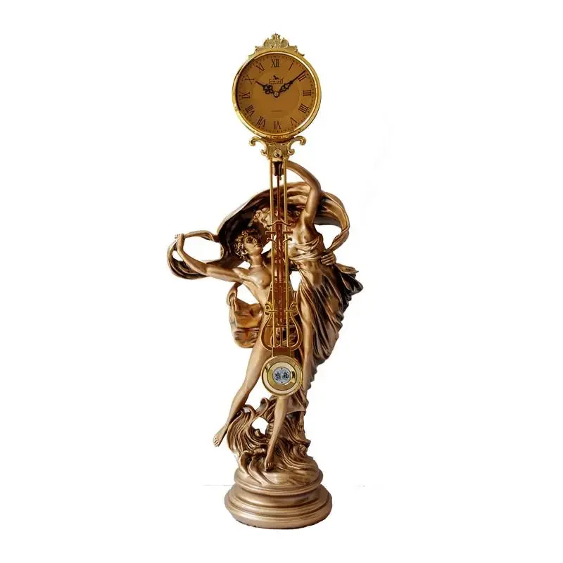 living room desk clock desktop floor clock classical silent standing clock household desk clock desktop art pendulum clock