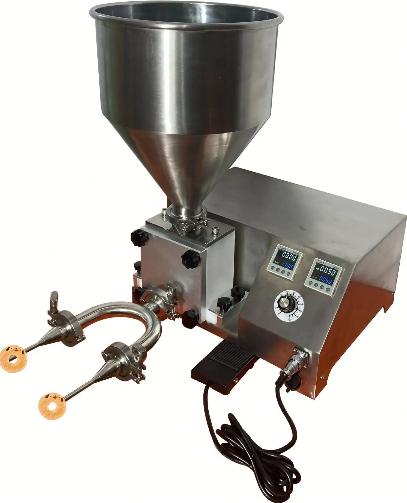 Automatic Commercial Cupcake Puff Doughnut Muffin Macaron Cake Biscuits Cookies Making Filling Maker Cake Making Machine