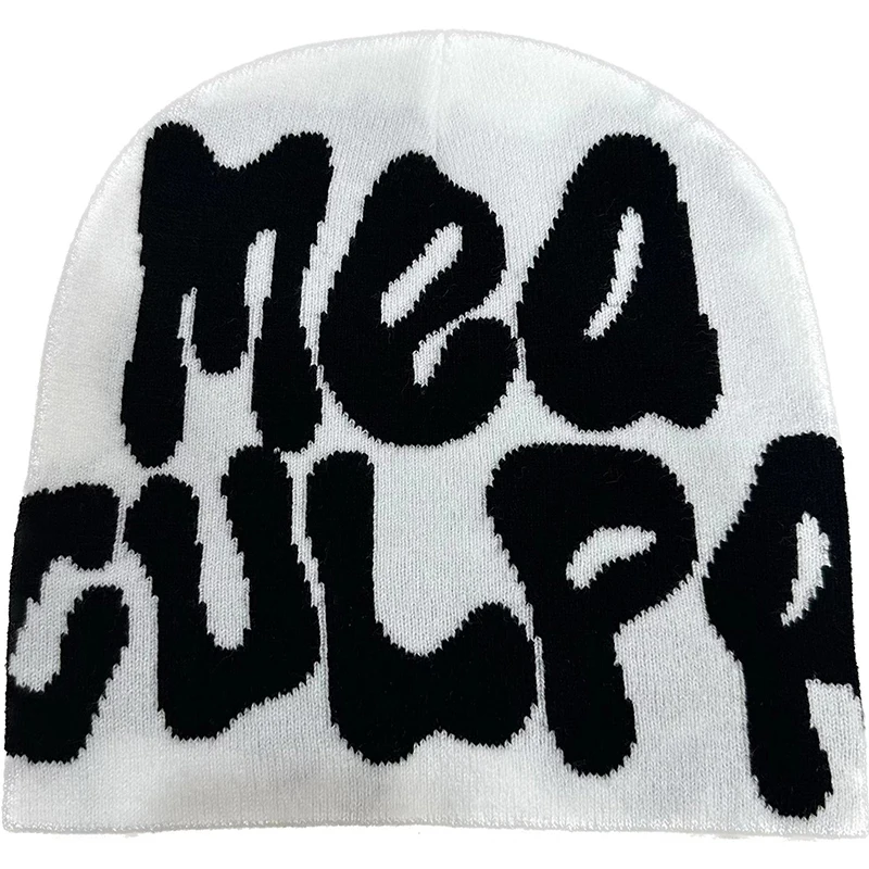 2023New Hot Sell Fasion Y2K Hat Women Men Paragraph Quality 2PCS Cap Mea Culpa Warm Fashion Hundred Take Cold Cap for Women Hats