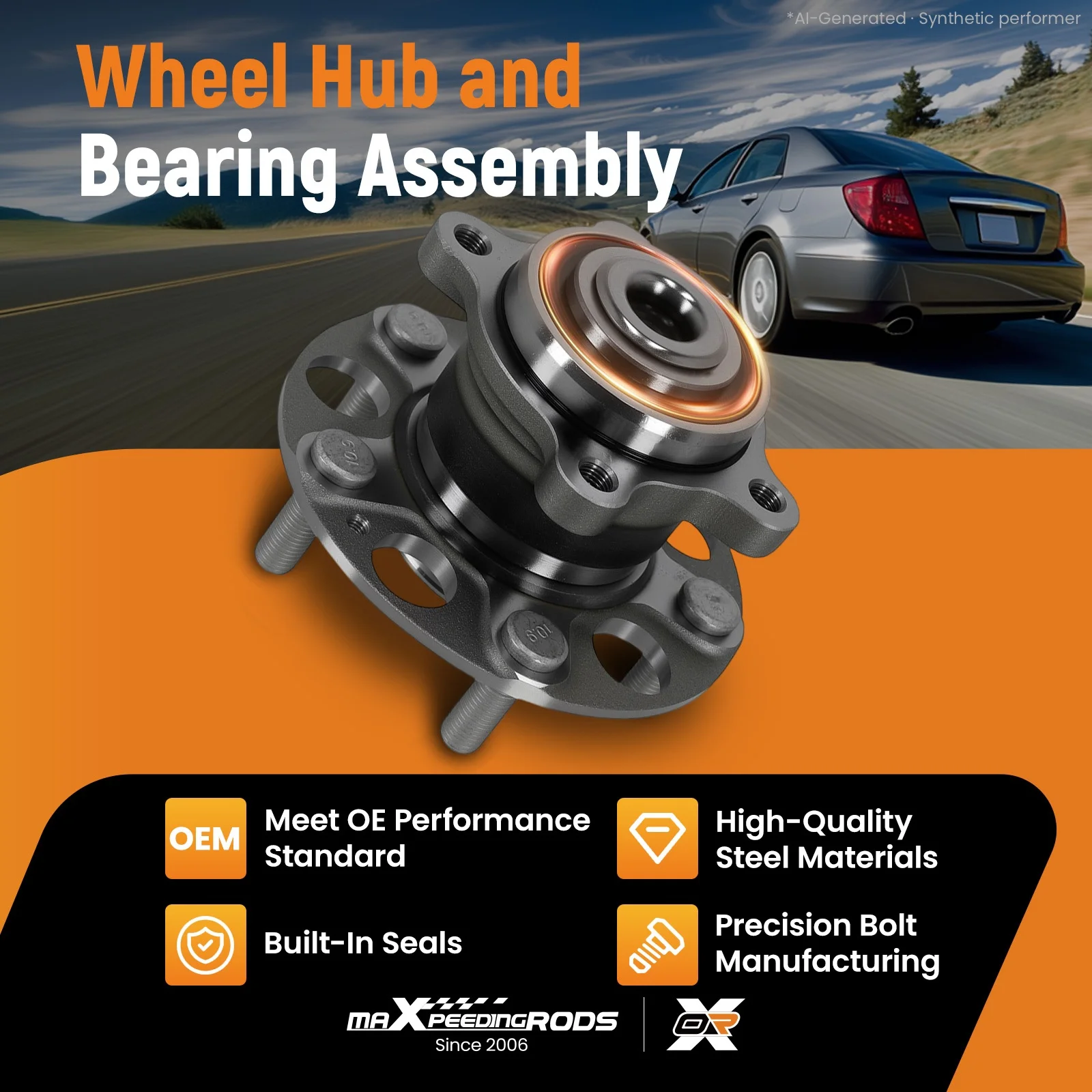 Rear Wheel Bearing Assembly for Honda Accord Hybrid 2005 - 2007 512327