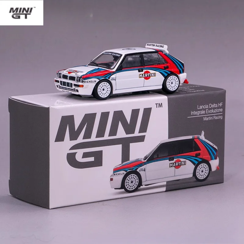 

1:64 Lancia Delta HF Evo Martini No. 3 #300 литой под давлением модель автомобиля, игрушки для мальчиков, детские праздничные подарки на день рождения