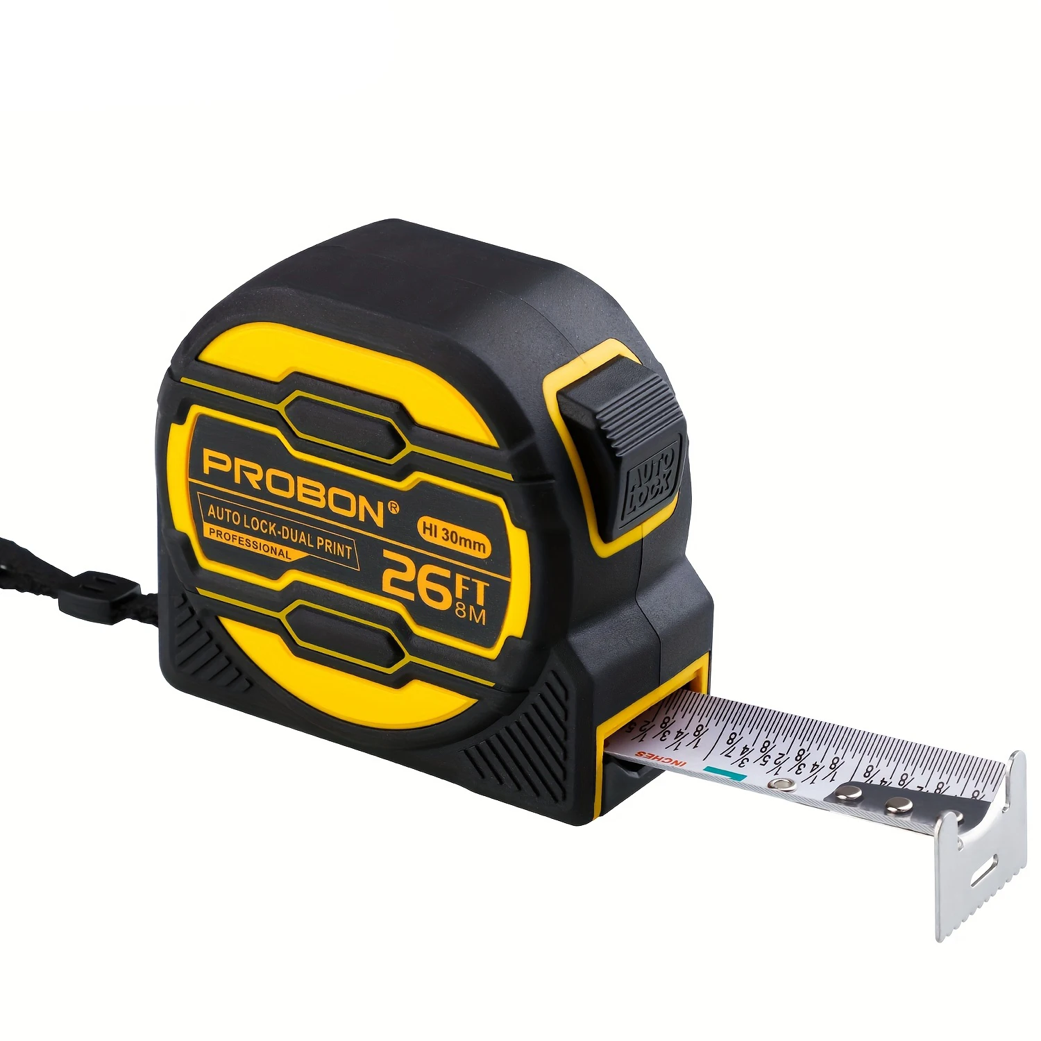26-Foot Steel Retractable Tape Measure with Easy Read Fractions,Manual-Locking Blade,Bottom with Magnet