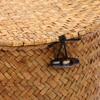 Handmade Woven Storage Bins Desk Organizer Boxes Seagrass Basket Gift Containers Round Holder Bathroom Vanity Shelf Storage