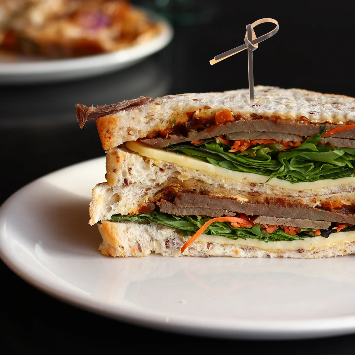 

200 pcs 12Cm Thickened Bamboo Fruit Picks Red Bead Decor Cocktail Sticks For Party Appetizer Display Food Decoration