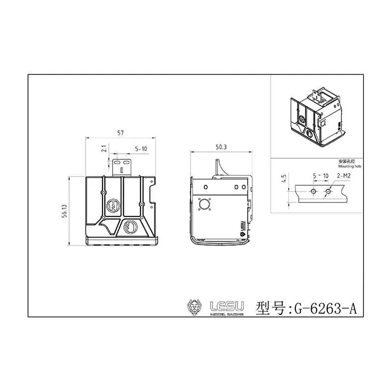

LESU Spare Metal Exhaust Tank For 1/14 Fe Vm RC Tractor Truck Car Model Outdoor Toys TH19930