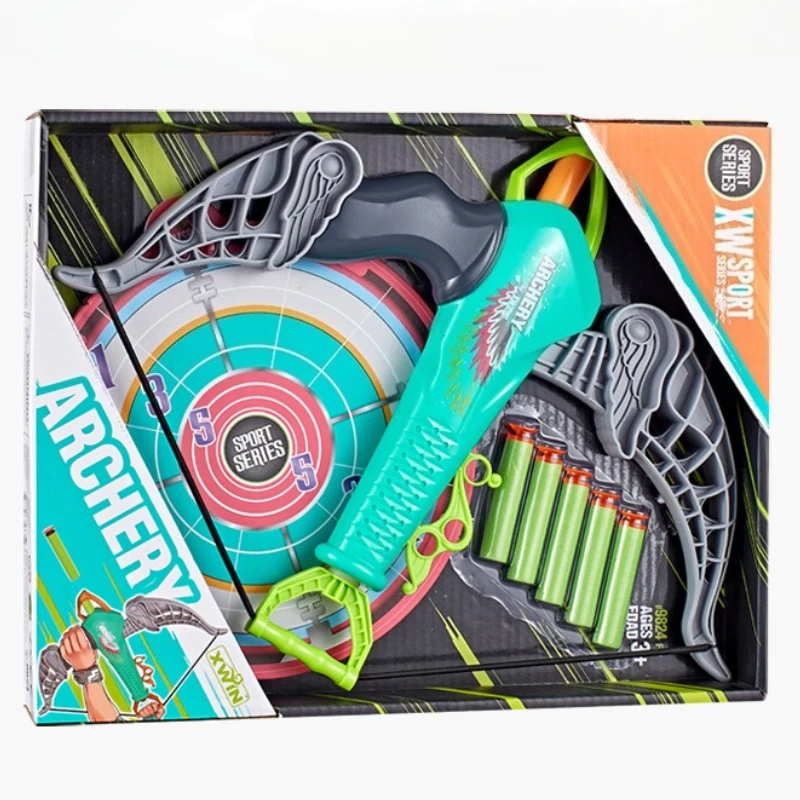 في الهواء الطلق مباراة القوس العسكرية نموذج بولي كلوريد الفينيل لينة مقلاع إطلاق النار الرياضة التفاعل العائلي لعبة داخلية للأطفال لعبة حفلة هدية