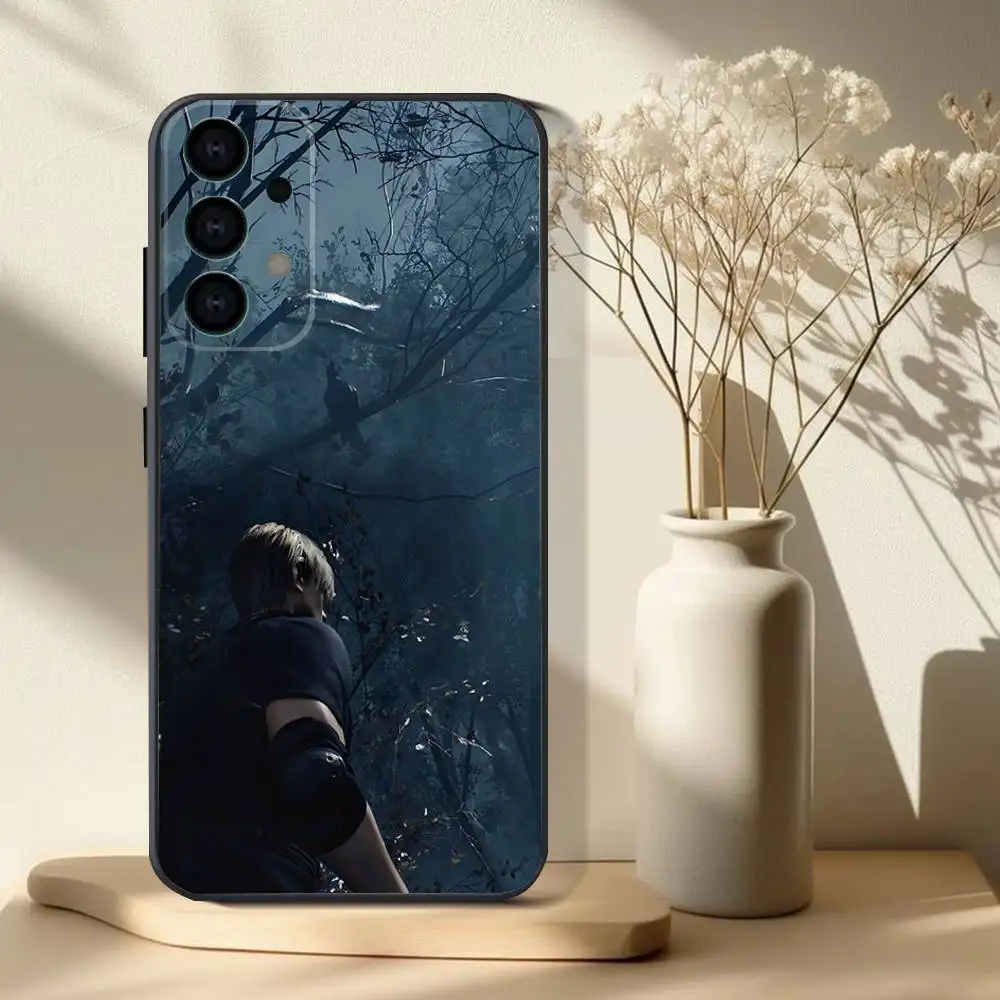 حافظة لهاتف ليون ريزدنت إيفيل 4 طبعة جديدة لهاتف سامسونج S 25,24,23,22,30,21,10,9,Ultra,Plus,Lite,FE,4,5G حافظة ناعمة سوداء