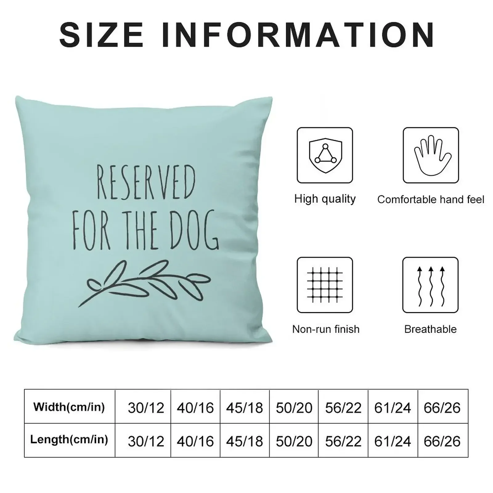 Reserved for the dog, Duck egg Throw Pillow Cushion Cover Luxury Sofa Cushions Covers pillow