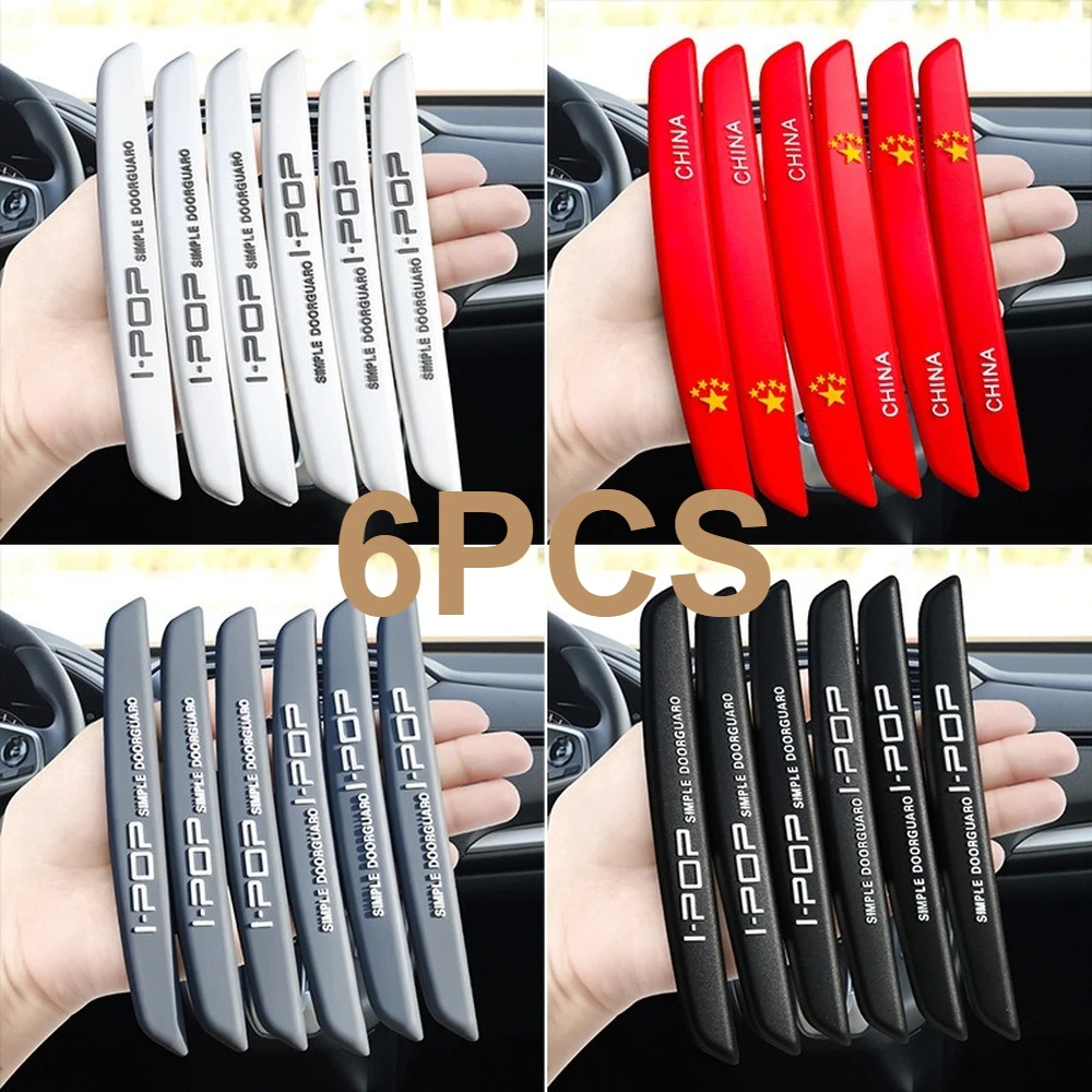 

Hot 6PCS Thick Door Anti-collision Strip Rear View Mirror Body Anti-collision Tape Strip General Purpose Vehicle Supplies