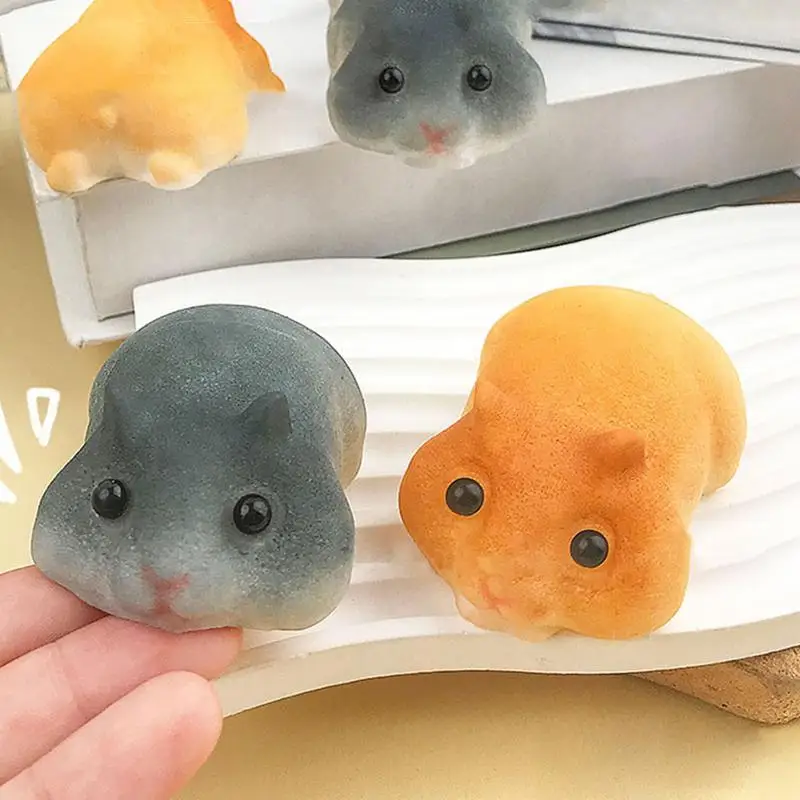 บีบความเครียดบรรเทาของเล่นหนูแฮมสเตอร์รูปร่างช้า Rebound Fidget ตลกบีบความเครียดบรรเทา Fidget สําหรับเด็กและผู้ใหญ่นุ่ม
