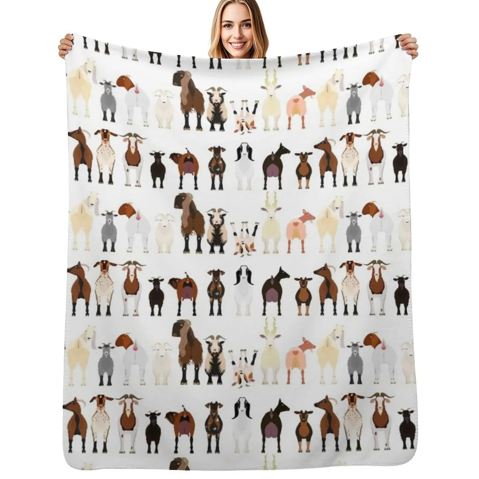 

Goat Breeds Throw Blanket Blankets For Baby Decorative Beds wednesday Sofa Blankets