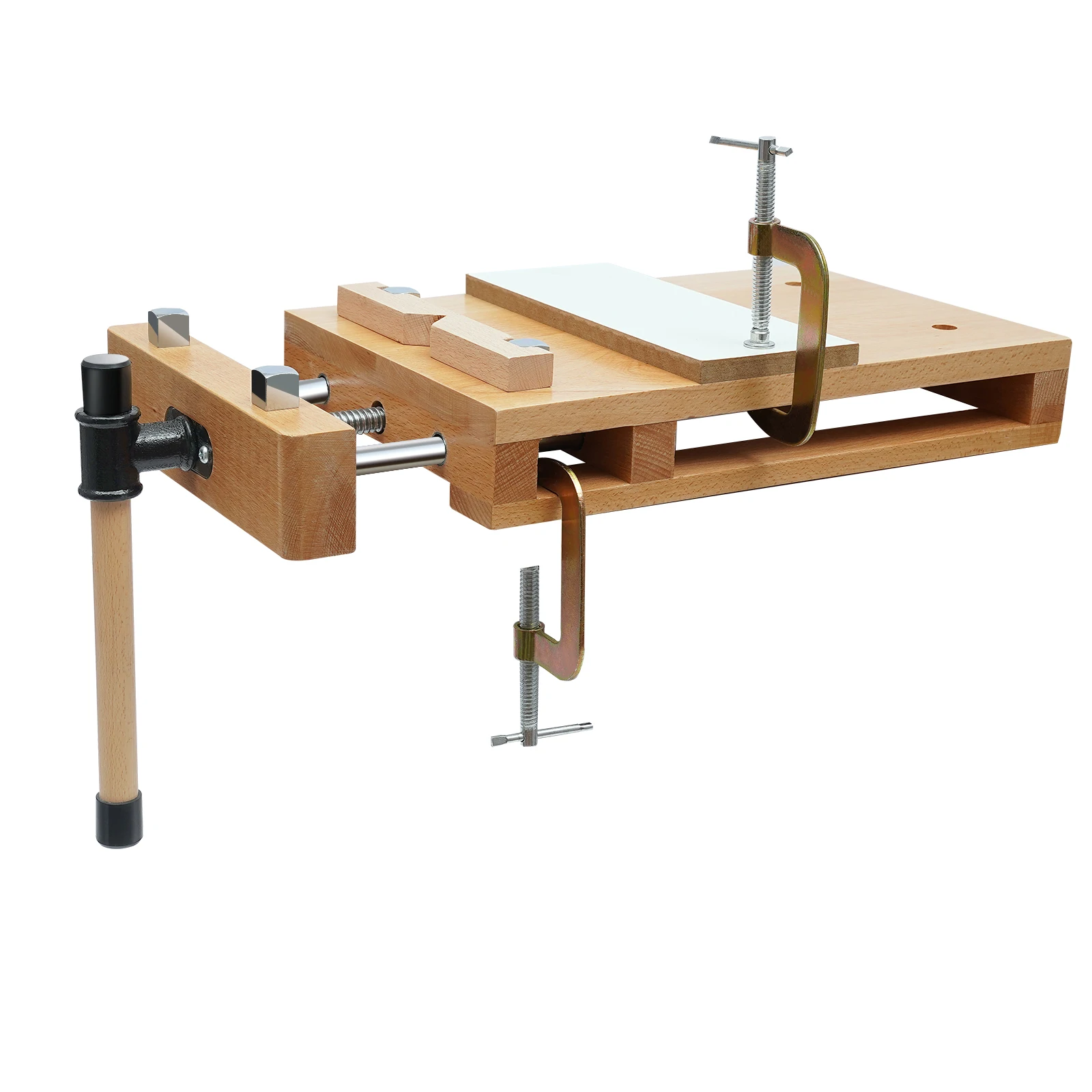 Faia Madeira Vise Workbench, Carpintaria Tabela Ferramenta, DIY Ferramenta, furo Diâmetro 0,6"