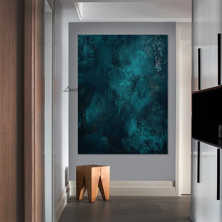 Dark Color Thick Acrylic, Home Decoration Pieces, Simple Abstract Designs Oil Painting, No Framed, Canvas Wall Art Pictures