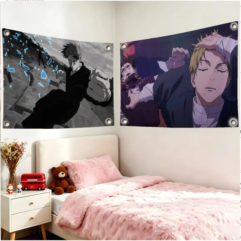 Anime Character Jujutsu Kaisen Naoya Zenin Flags Four Ring Borderless Art Decor Indoor Outdoor Use Simple Hang And Install