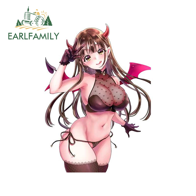 EARLFAMILY 13 سنتيمتر x 9.3 سنتيمتر ل الشيطانة الشوكولاته Senpai سيارة ملصق شخصية ملصق مضاد للمياه مضحك جذع الكمبيوتر المحمول سيارة التصميم