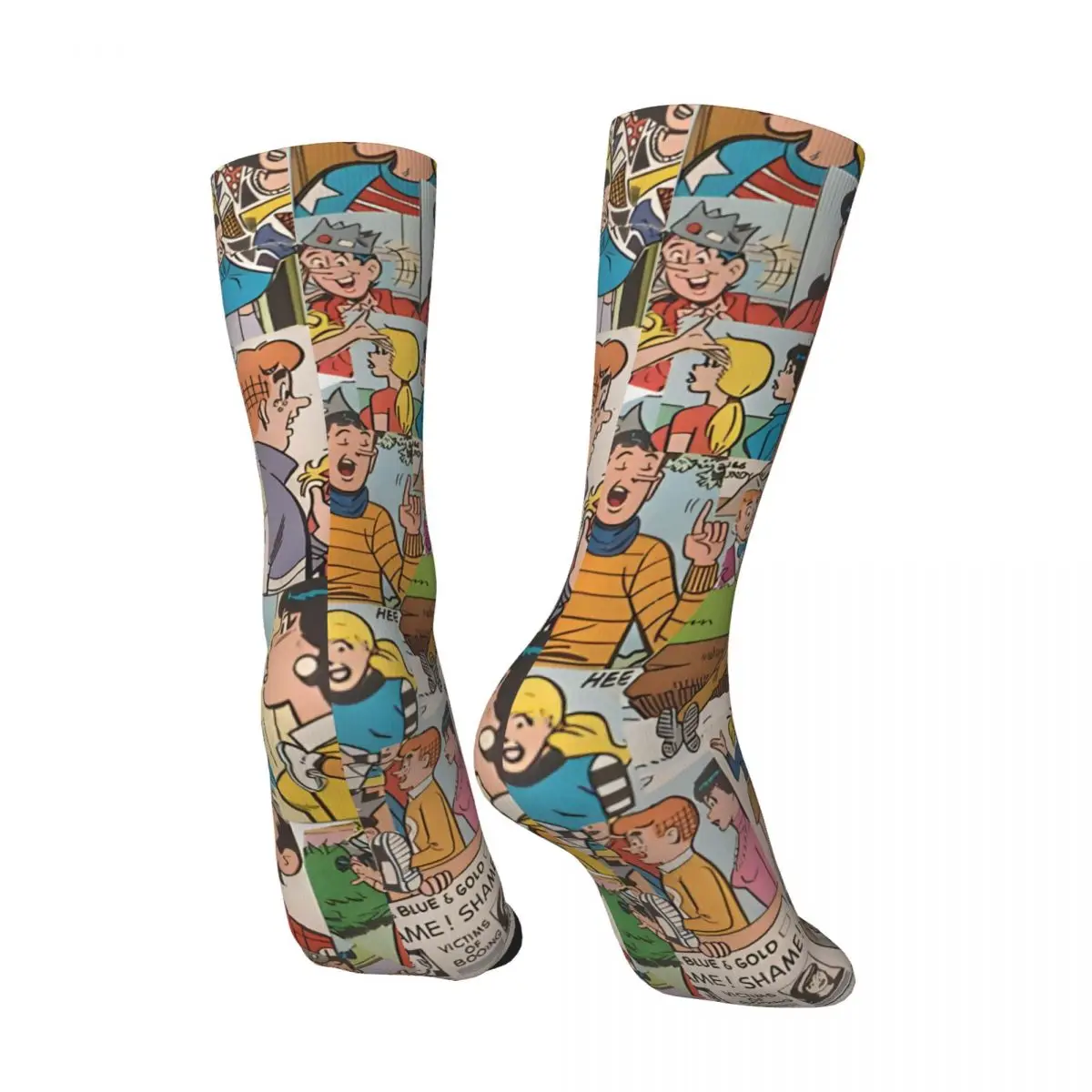 Crazy compression Archie Comics Collage #2 Sock for Men Vintage Seamless Pattern Crew Sock Casual