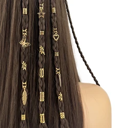 45pcs Butterfly heart punk Dreadlock Hair Rings - Stylish Alloy Hair Accessories Loc Hair Jewelry for Braids for Girls and Women