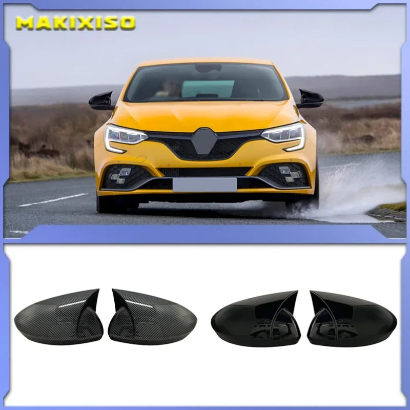 

Bat Style Mirror Cover For Renault Megane 4 2016 2020 Rearview Mirror Cover 2 Pieces Cover Glossy Black Car Shields Exterior