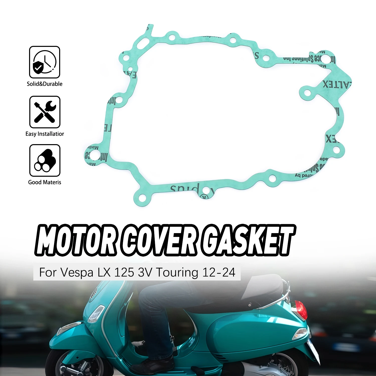

For Vespa LX 125 ie 3V Touring 2012-2014 2015 2016 2017 2018 2019-2024 Motorcycle Engine Crankcase Clutch Covers Cylinder Gasket