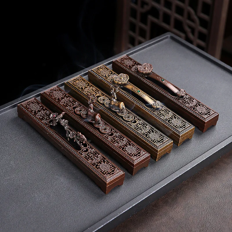 Imitation of Ancient Alloy Incense Stick Censer Home Indoor/temple Buddhist Halls/study/office/tea Room Incense Supplies Tools