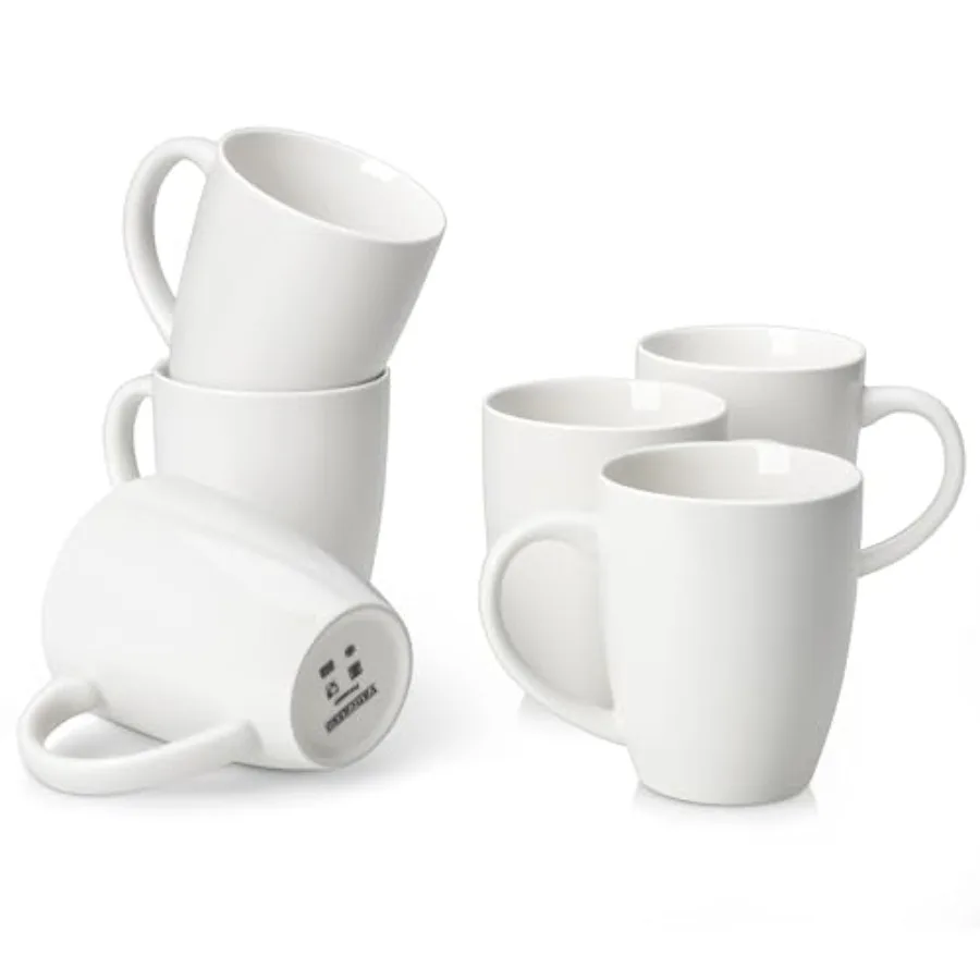 

Ceramic Coffee Mug Set of 6, Tea Cups with Handle for Latte, Tea, Cappuccino, Milk, Cocoa, MicrowaveandDishwasher Safe
