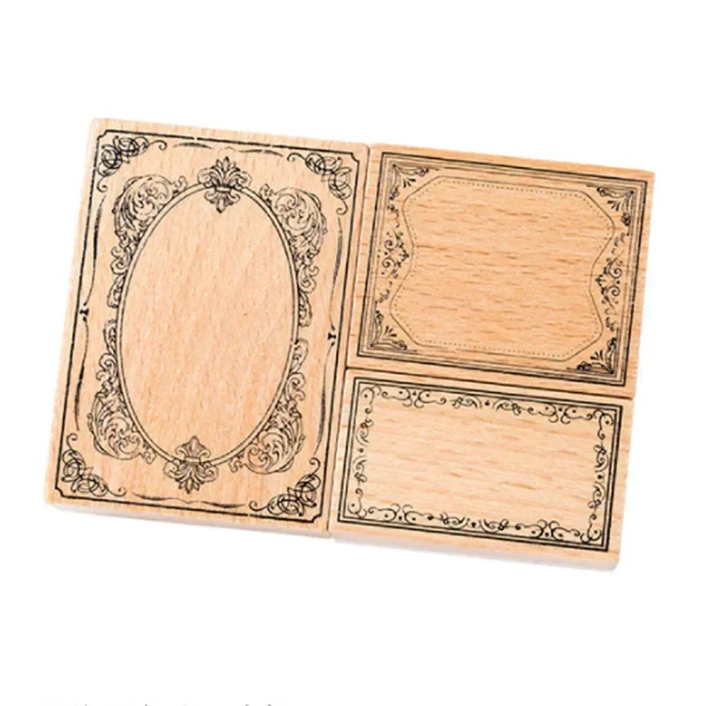 Take Your Crafts to New Heights with Wood Rubber Stamps Detailed Engraving Fresh and Retro Style 4 Stamps in a Pack