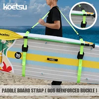 KOETSU-Correa de transporte SUP con hebilla reforzada, correas estilo nailon, hombrera antidesgaste, fijación de paleta, soporte para cinta mágica