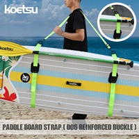KOETSU Reinforced Buckle SUP Carry Strap Nylon Style Webbing Anti Wear Shoulder Pad Paddle Fixing MAGIC TAPE Holder