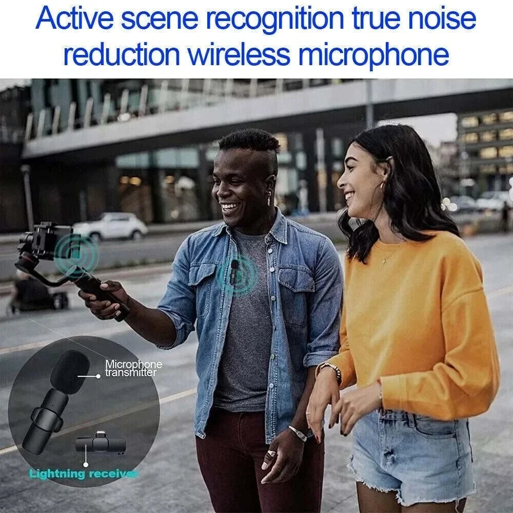 Wireless Lavalier Microphone For iPhone Android Laptop  Audi
