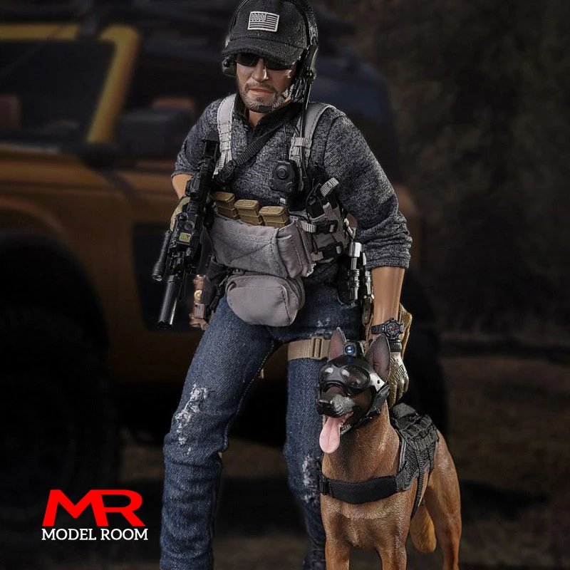 mini times toys M029 1/6 US Seal Team NAVY Special Force Soldier Jason Action Figure with Dog 12'' Male Figurine Model Toy