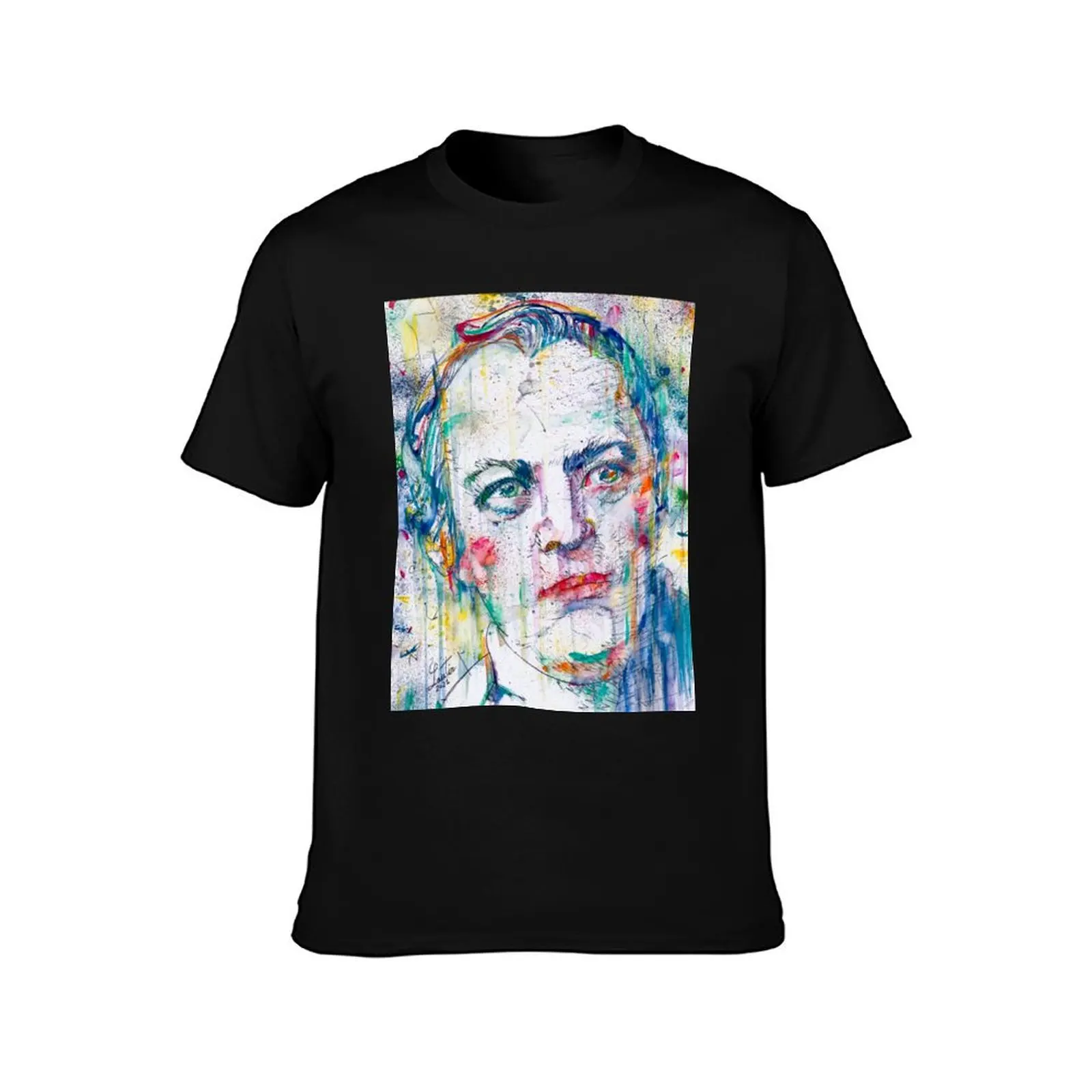 WILLIAM BLAKE watercolor portrait T-Shirt Outdoor Work Short Sleeve Top T-Shirt