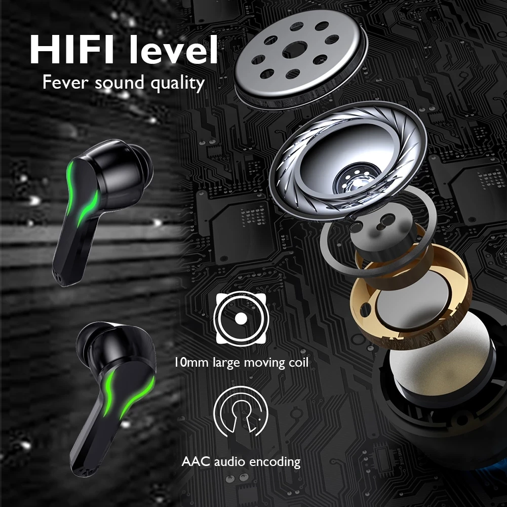 Gaming Headsets MG17 TWS Wireless Earphone Low Latency  Waterproof Noise Cancelling Low Latency Game Earbuds MG17