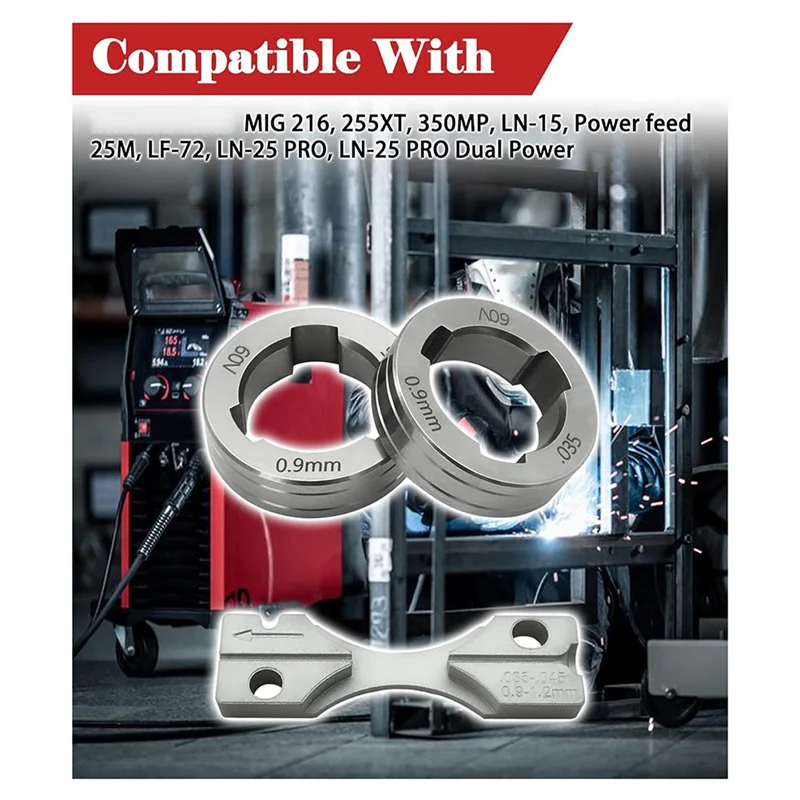 A74E-Para Lincoln Power MIG 216, 255XT, 350MP, LN-15 Drive Roll Kit KP1696-035S 035 Polegadas Adequado para Alimentação de Fio Sólido 25M, LF-72