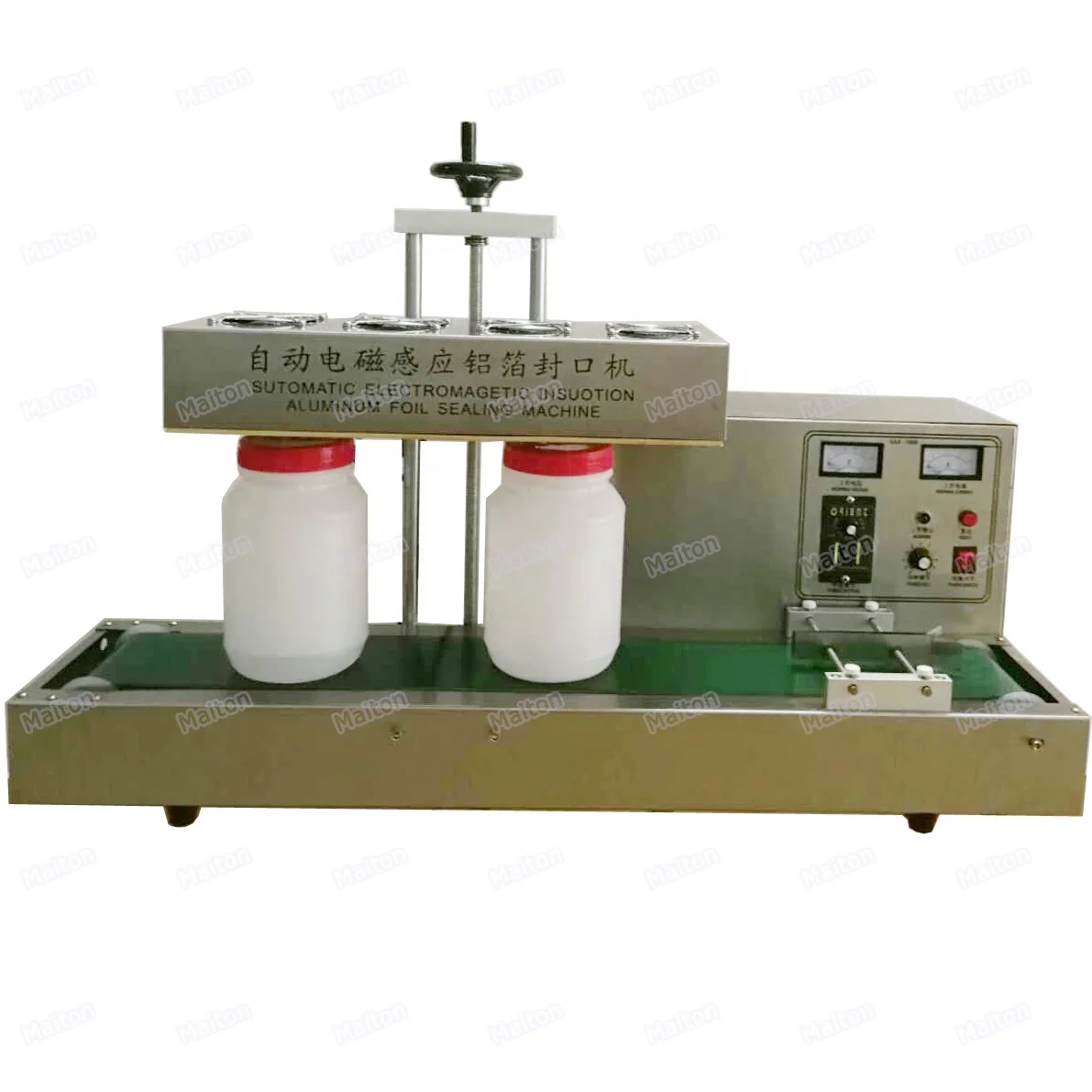 Cheap price desktop automatic continue food plastic bottle cap induction aluminum foil sealing machine