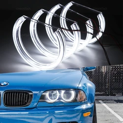 Voor BMW 3 5 7 Serie E36 E46 E39 E38 318 tds 730iL 735i 320i 530i 540i Dag Licht Kristal DTM Stijl Ring Acryl Angel Eyes