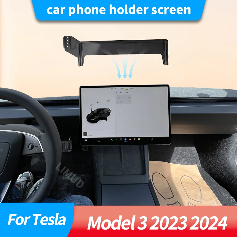 Car phone holder screen For Tesla Model3 2023 2024 Car Phone Mount Holder Magnetic Wireless Charger super cheap very popular