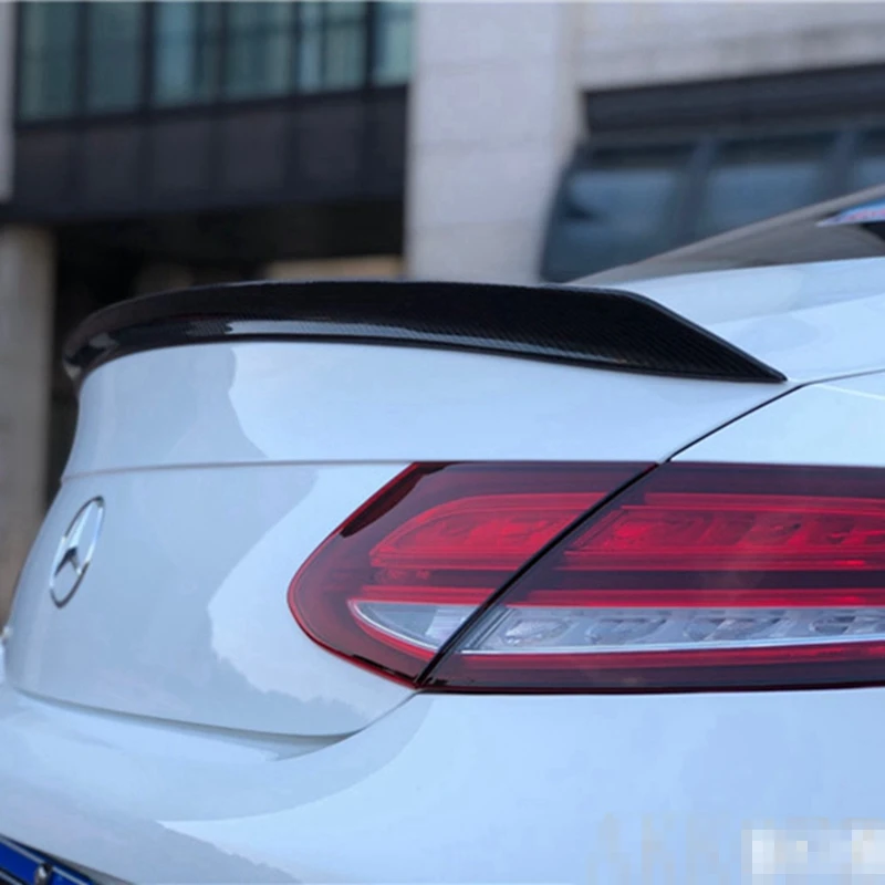 

C-Class 2DOORS Carbon Fiber / черный V-образный задний спойлер багажника для Mercedes Benz W205 Coupe 2015+ C63 C200 C250 C350