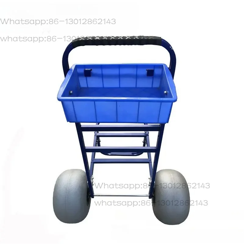 Portable Aluminum Foldable Wagon Trolley Steel Platform Four Wheel Surfboard Fishing Beach Bar Cart