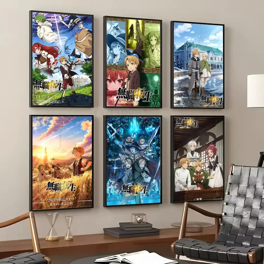 M-Mushoku Tensei: Jobless Reincarnation Painting Calligraphy Cotton Canvas Wall Art Poster Quality Decor Painting for Home Decor