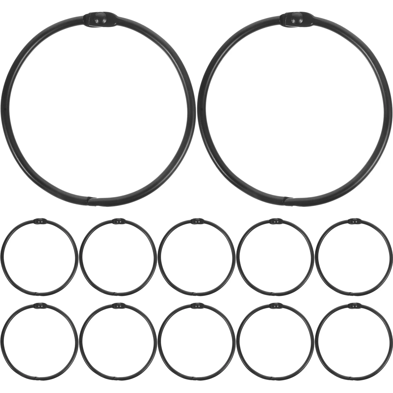 24Pcs Metal Shower Curtain Rings Iron Built Strong Hold for Bath Curtains Fits Most Rod Types Easy Installation