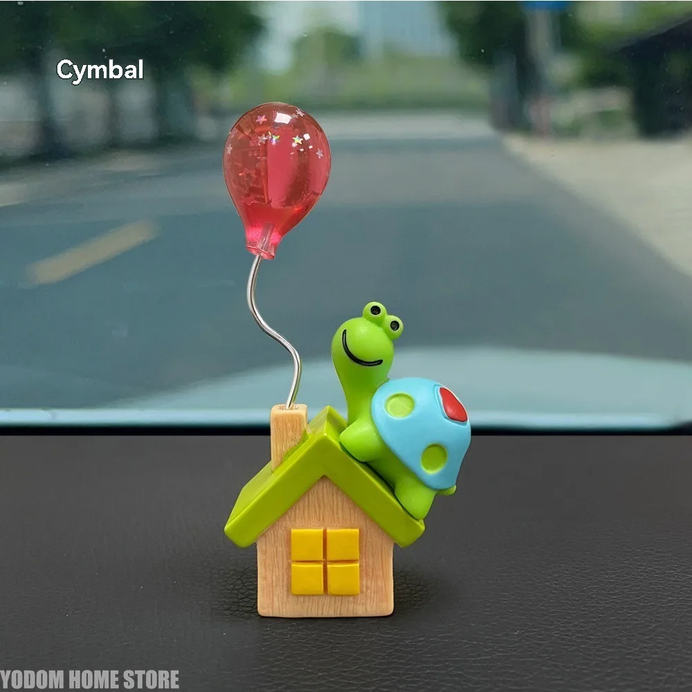 1 Pack Car Decoration Balloon House Car Dashboard Mirror Cartoon Resin Decoration Mini DIY Decoration Accessories Figurines view 6