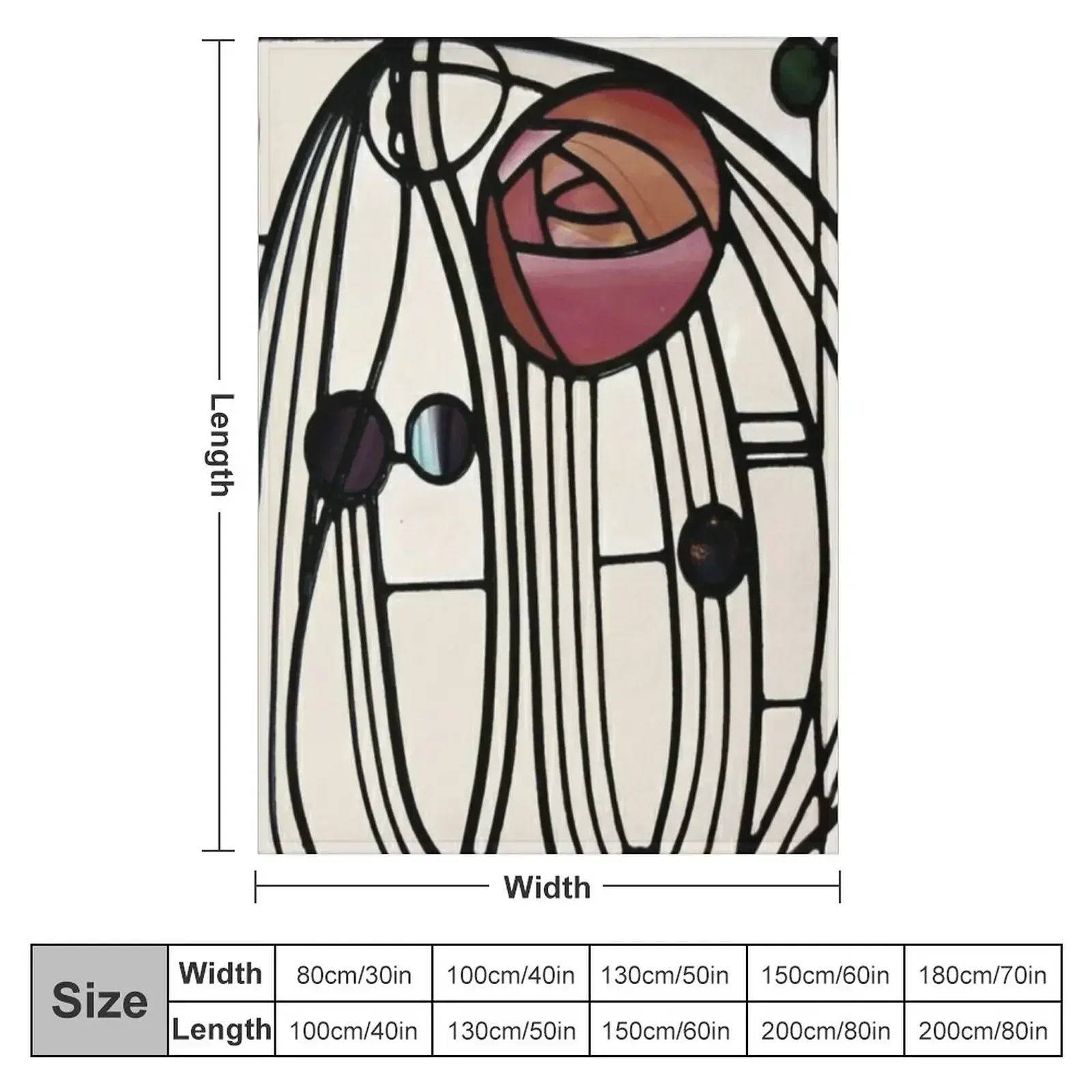 Charles Rennie Mackintosh design Throw Blanket Winter beds Hair for babies Flannels Blankets